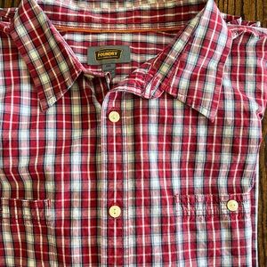 The Foundry Supply Co Red Plaid Button Up Shirt Size 3X Cotton Short Sleeve